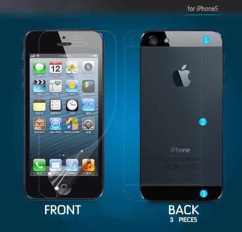 FancyG® iPhone 5S iPhone 5 Matte Frosted AntiGlare Screen Protector Film Guard Front+Back(3pc) Sets X 3