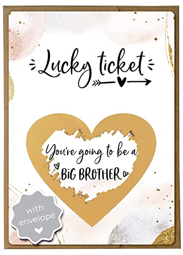 Image of Joli Coon You're going to be a big brother - Scratch card with envelope - Big Brother announcement