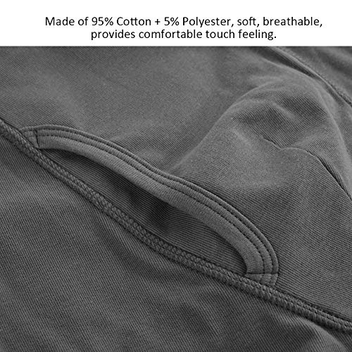 Cueca boxer de algodão lavável para incontinência urinária para homens com área frontal absorvente (