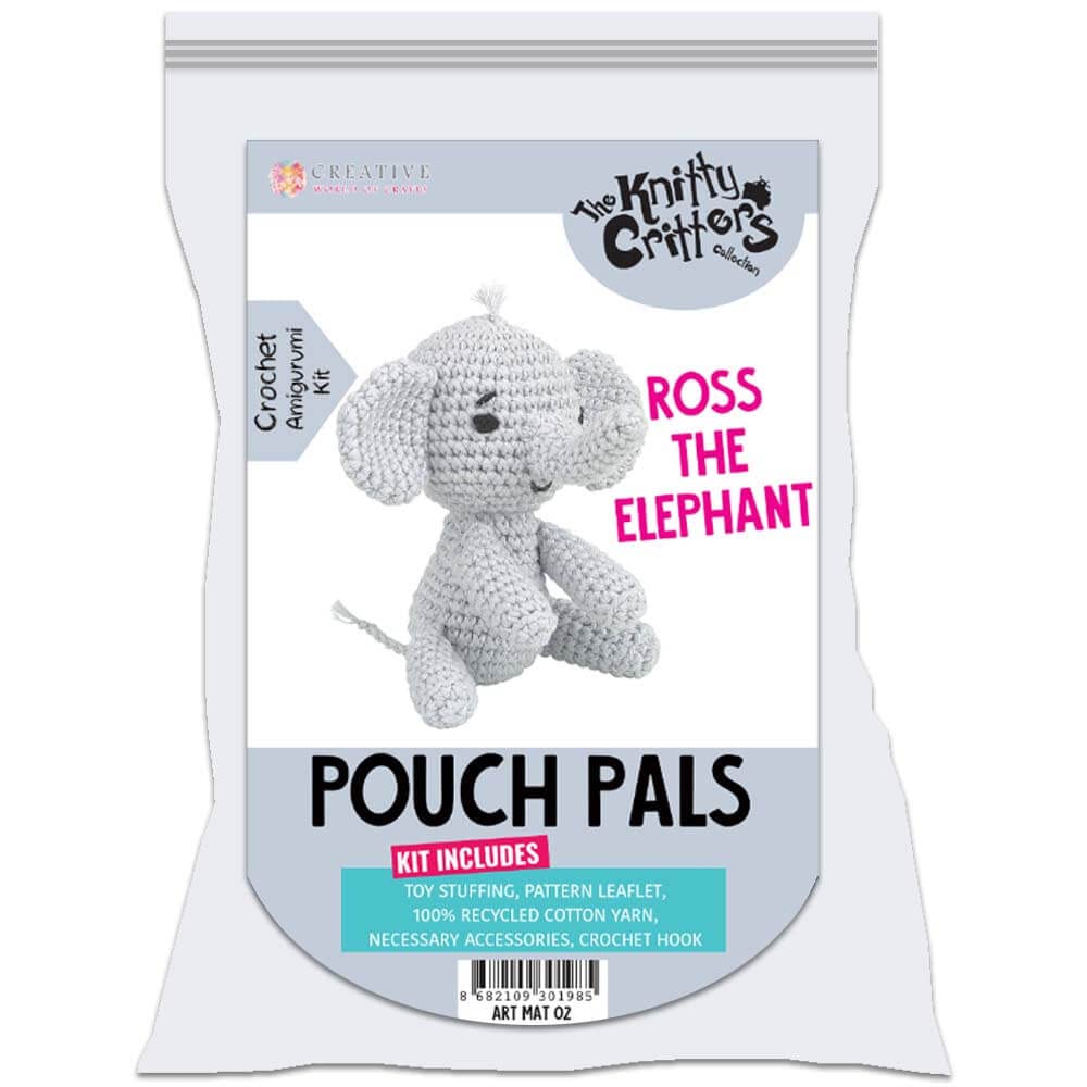 Knitty Critters Ross The Elephant The Pouch Pals