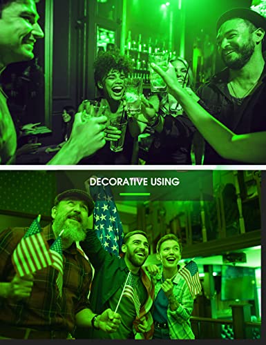 Image of L LOHAS LED PAR38 Green Flood Light Bulbs, Christmas Pure Green LED Flood Light Outdoor 120W Equivalent, 15 Watt Colored Porch Light Bulb E26 Base for Home Holiday Lighting Party Decoration, 2 Pack