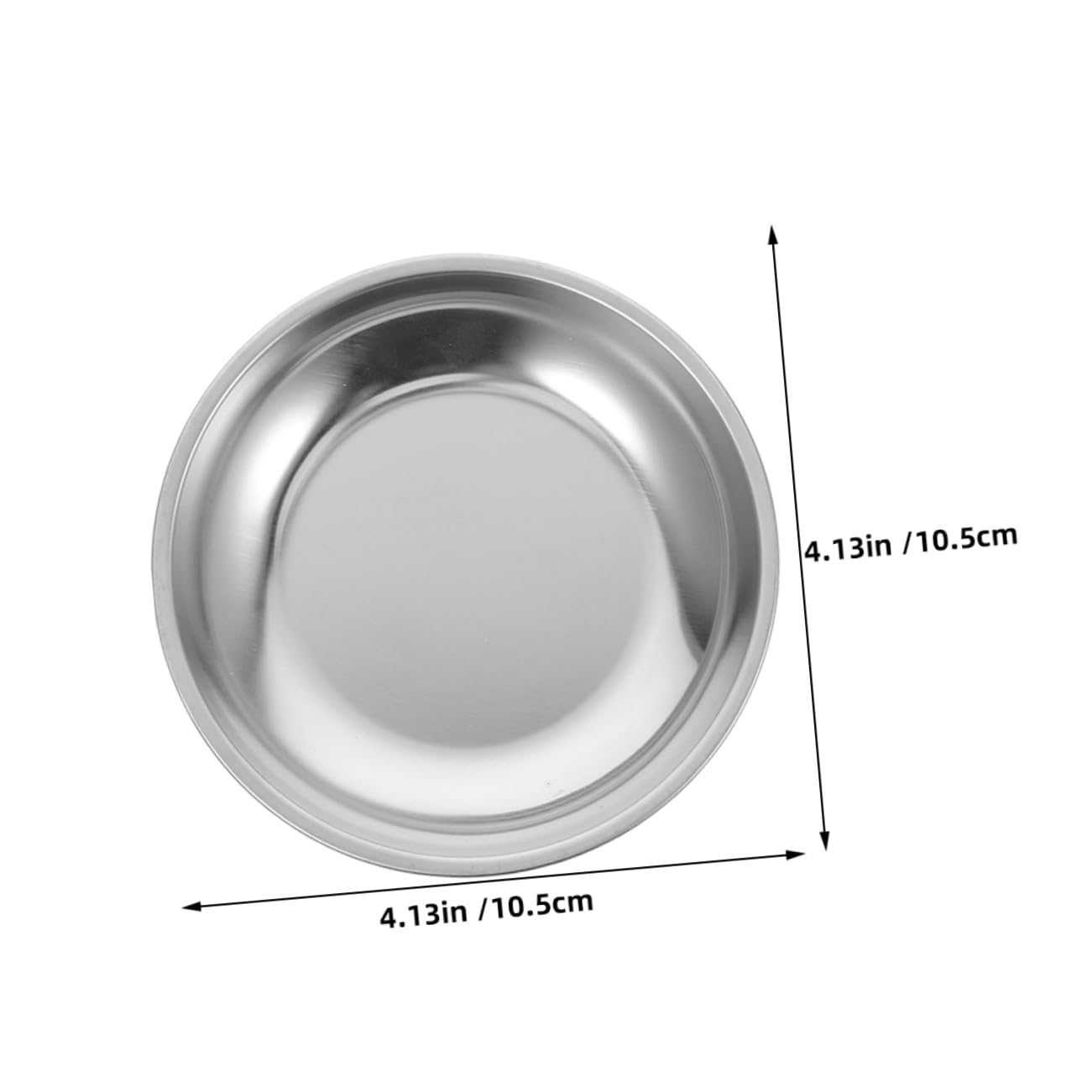 PRETYZOOM 6pcs Stainless Steel Tea Bag Holder Drip Coaster Tray for Tea Bags Strainers Stylish Round Plate for Home Office Flat Design