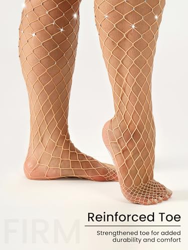 Image of Plus Size Fishnet tights Glitter stockings Sparkly Pantyhose Leggings for women-Big Mesh