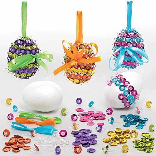 Baker Ross FC498 Lot de 3 pots de fleurs avec paillettes pour enfant