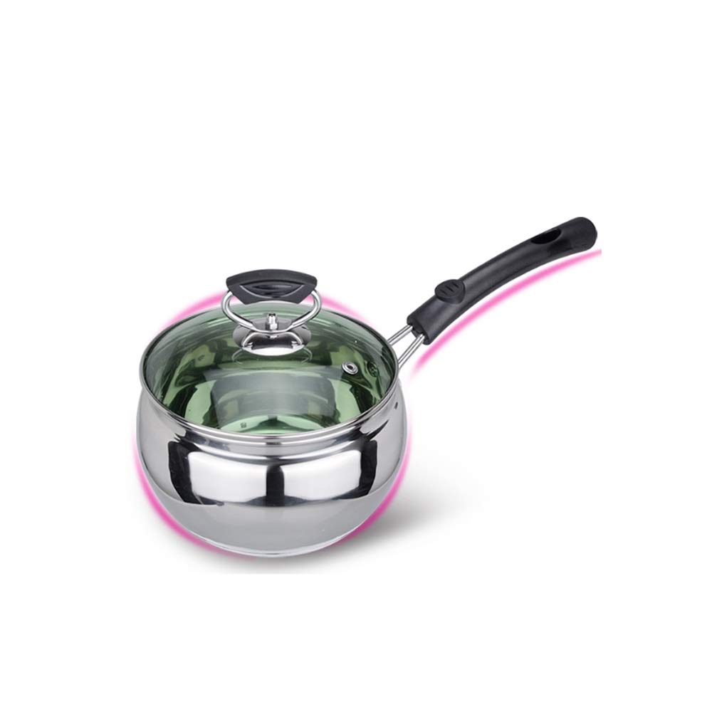 Pentola per Zuppa in Acciaio Inossidabile, Pentola per Il Latte, Pentola per Alimenti per Bambini, Pentola Antiaderente con Doppio Fondo (Dimensioni : 16 Cm) ()