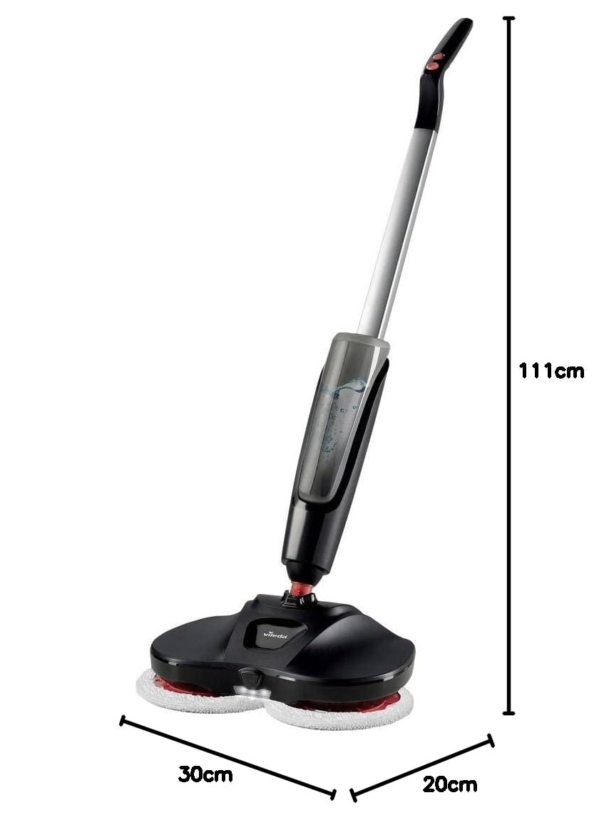 Vileda Looper, Sistema Lavapavimenti elettrico spray senza filo, Pulizia senza sforzo, Serbatoio d’acqua integrato con 2 paia di panni in microfibra divesi, Per tutti I pavimenti, Senza secchio