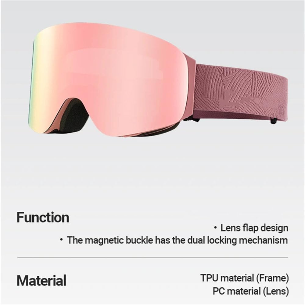Lunettes de ski et de snowboard haute définition antibuée à double verre pour homme et femme (2025)