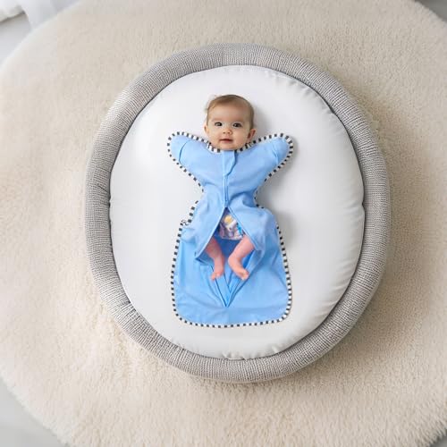 Image of Transition Swaddle, 2 Pack 100% Cotton Baby Sleep Sack | 2-Way Zipper Infant Arm Up Swaddle for Newborn Baby Boy Girl