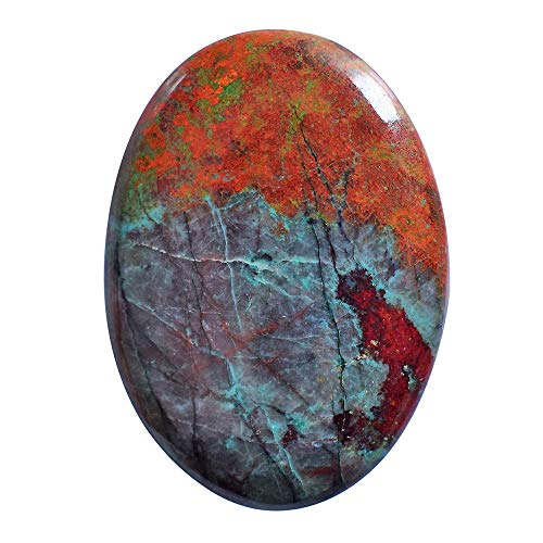 Jaspe Sonora cabochon de collection en cuprite rouge pour haute joaillerie