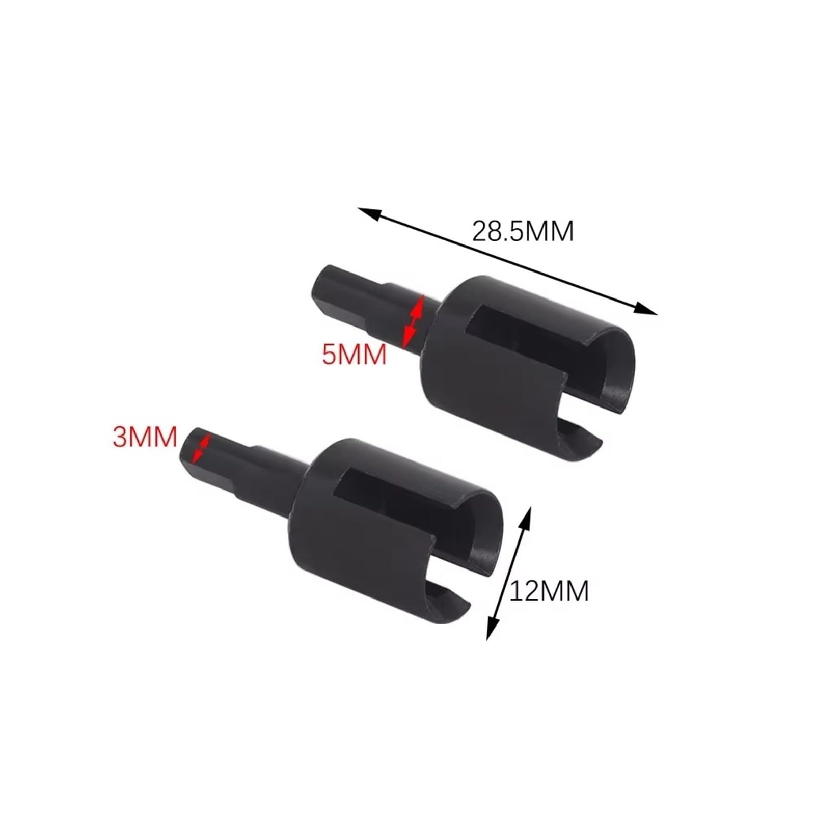 Accesorios coches RC per Tamiya per TT01 per TT02 1/10 RC Parti di AutomobiliHarden Steel Metal Drive Shaft Gearbox Joint Cup Differenziale Wheel Axle(1 Set)