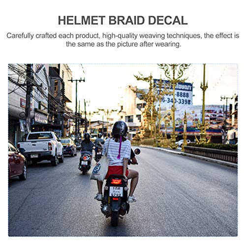 CLISPEED Capacete de Motocicleta Tranças Capacete de Moto Rabo de Cavalo Torção Rabo de Cavalo Tranç