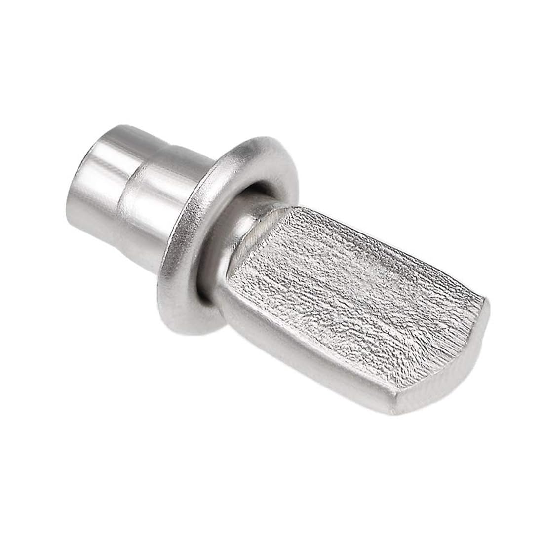 TOP-VIGOR 50Pcs 5x19mm Nickel Plated Flat Spoon Shape Shelf Support Pegs, Zinc Alloy Furniture Holders Metal Shelf Pins for Cabinet Wardrobe Bookcase Cupboard Shelving