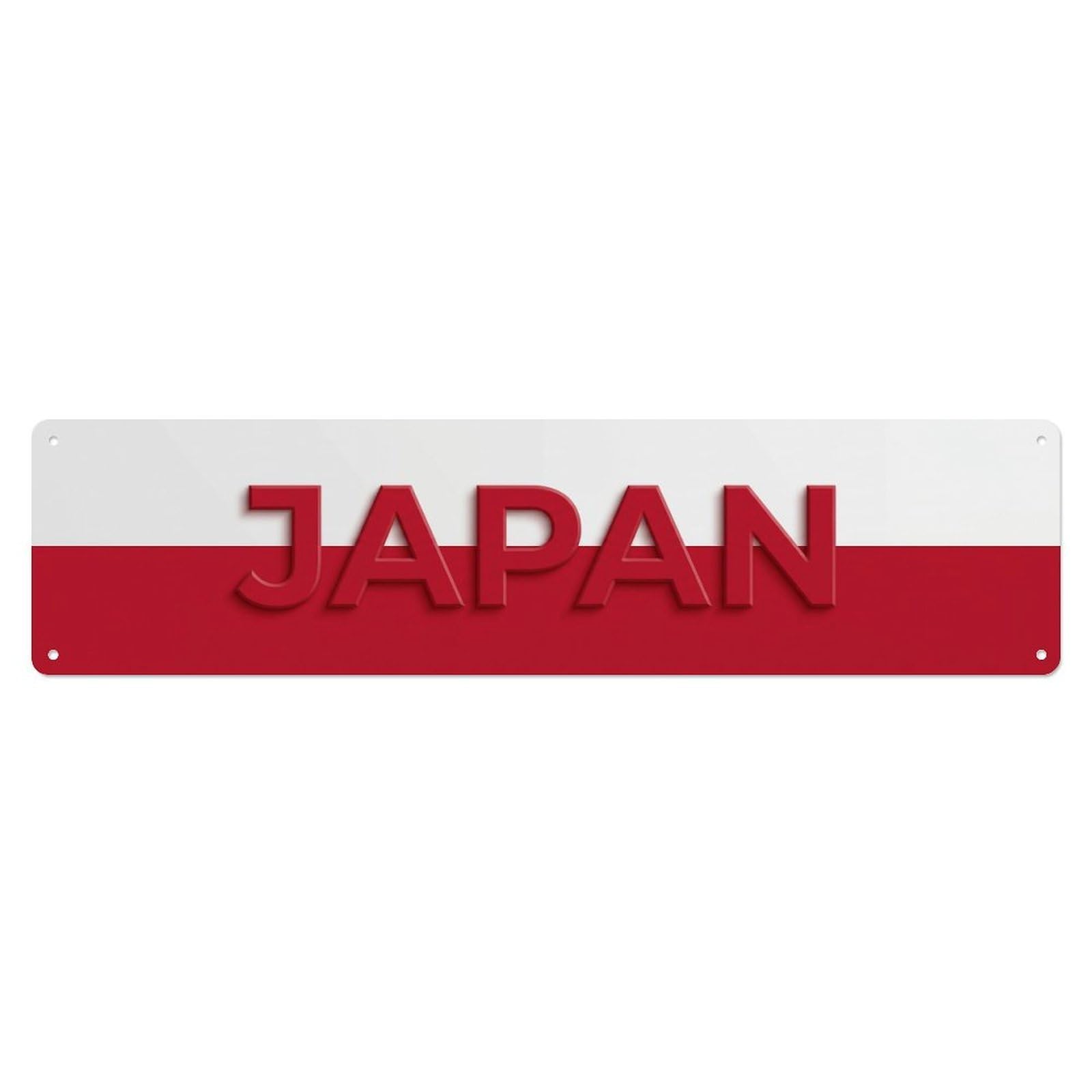 Metal Tin Sign Vintage Japan Flag Pattern