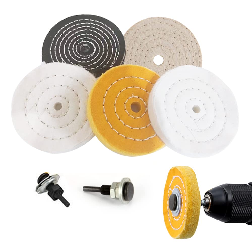 7 Pcs Buffing Polishing Wheel Kit, BetterJonny 4 Inches