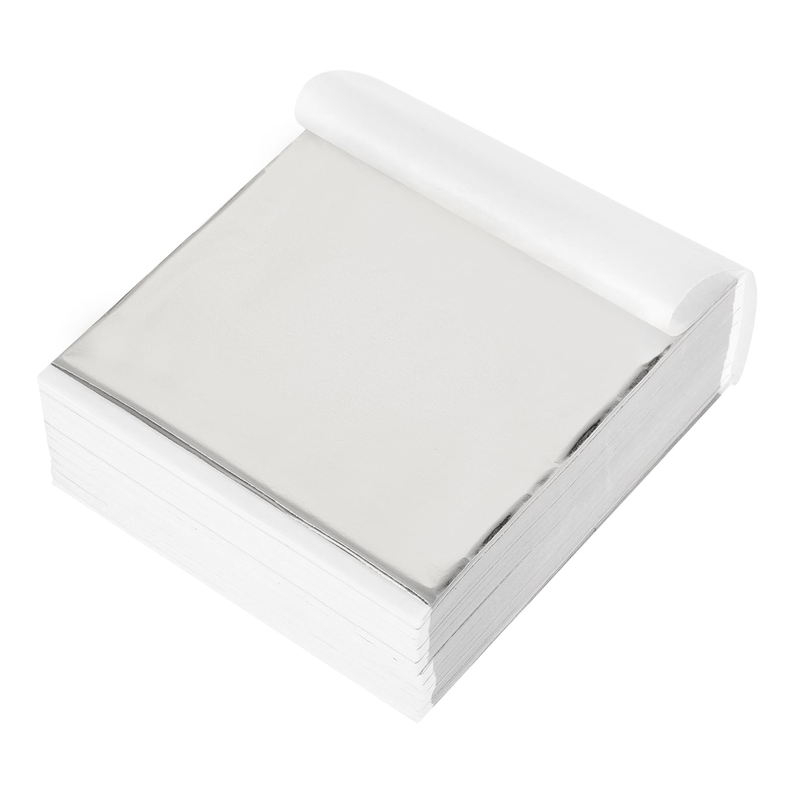 QUARKZMAN 1000 Feuilles De Feuille D'or Imitation 14cm x 14cm Argent