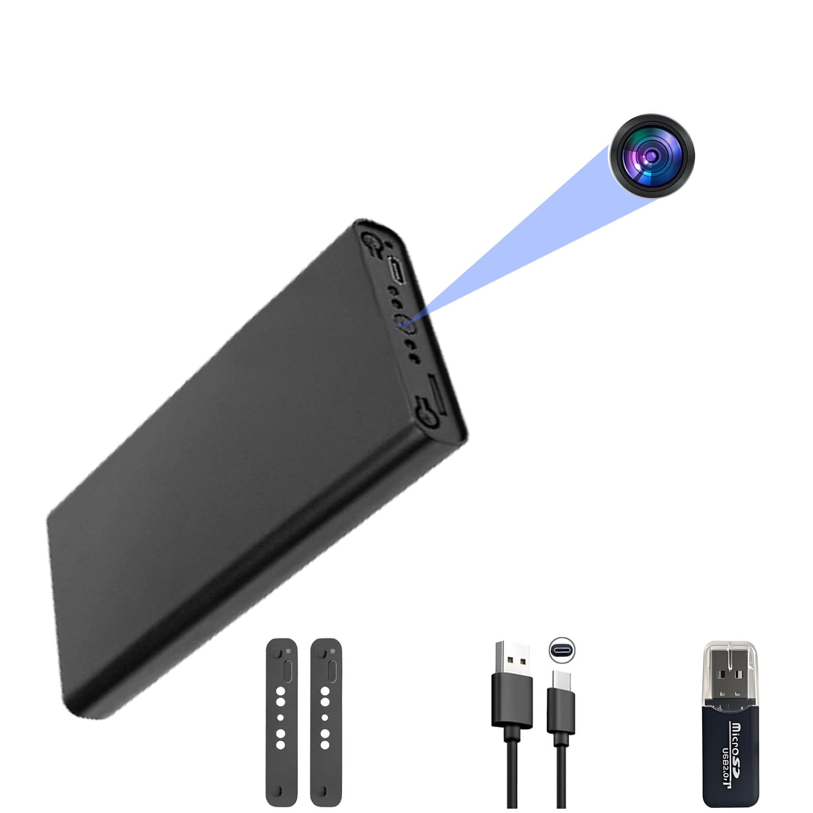 Mini Kamera 1080P HD-Innenuberwachungskamera, Heim überwachungskamera, Arbeitsdauer von 55 Stunden, mit Nachtsicht- und Bewegungserkennungsfunktion Ohne Wi-Fi.