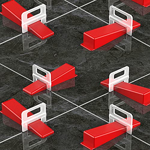 GOYADA 601 Nivelliersystem, Fliesen Nivelliersystem 1.5 mm, mit 500 Zuglaschen, 100 wiederverwendbare Unterlegscheiben, 1 Zange zum Verlegen von Fliesen 6 bis 15 mm Dicke