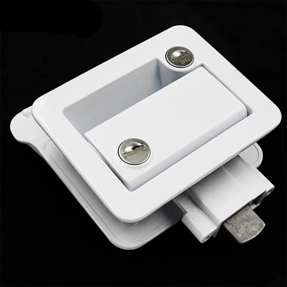 Manija de Cerradura de Puerta de Entrada de Camper con Llave, Kit de Seguridad, Cerradura de Puerta Interna y Externa de aleación (Color : Chrome)
