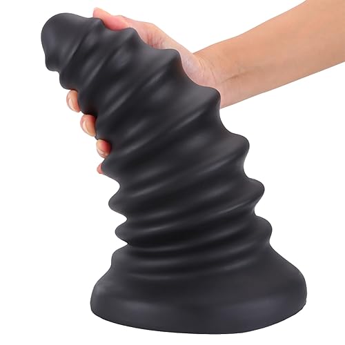 Anal Toys Huge Anal Plug Large Dildos, Screw Ultra Soft Silicone Butt Plug Anal Trainer Dilation Sex Toy for Advanced Men Women Couple Gay (M) - Medium