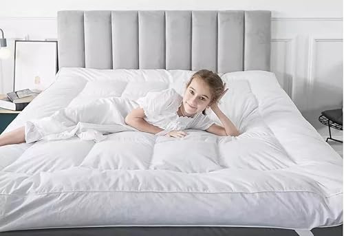 Hotel Quality Mattress Topper 4-Inches 10Cm Extra Deep Thick Super Soft Comfy Box Stitched Luxury Mattresses Toppers Bed Fitted Cover Single Double Super King Bedding Size (Double) - Image 5