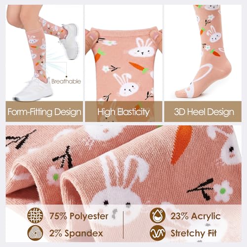 Image of American Trends Women's Knee High Socks, Novelty Holiday Printed Tall Tube Socks, Casual & Party Athletic Sports Stockings