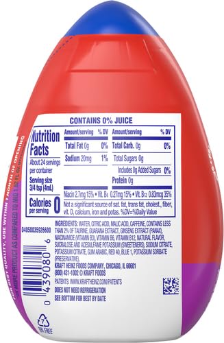 Image of MiO Energy Acai Berry Storm Naturally Flavored with other natural flavors Liquid Water Enhancer Drink Mix with Caffeine & B Vitamins with 2X More (3.24 fl. oz. Bottle) (Pack of 4)