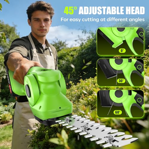 Image of 2-in-1 600W 21V Battery-Operated Trimmer, Green