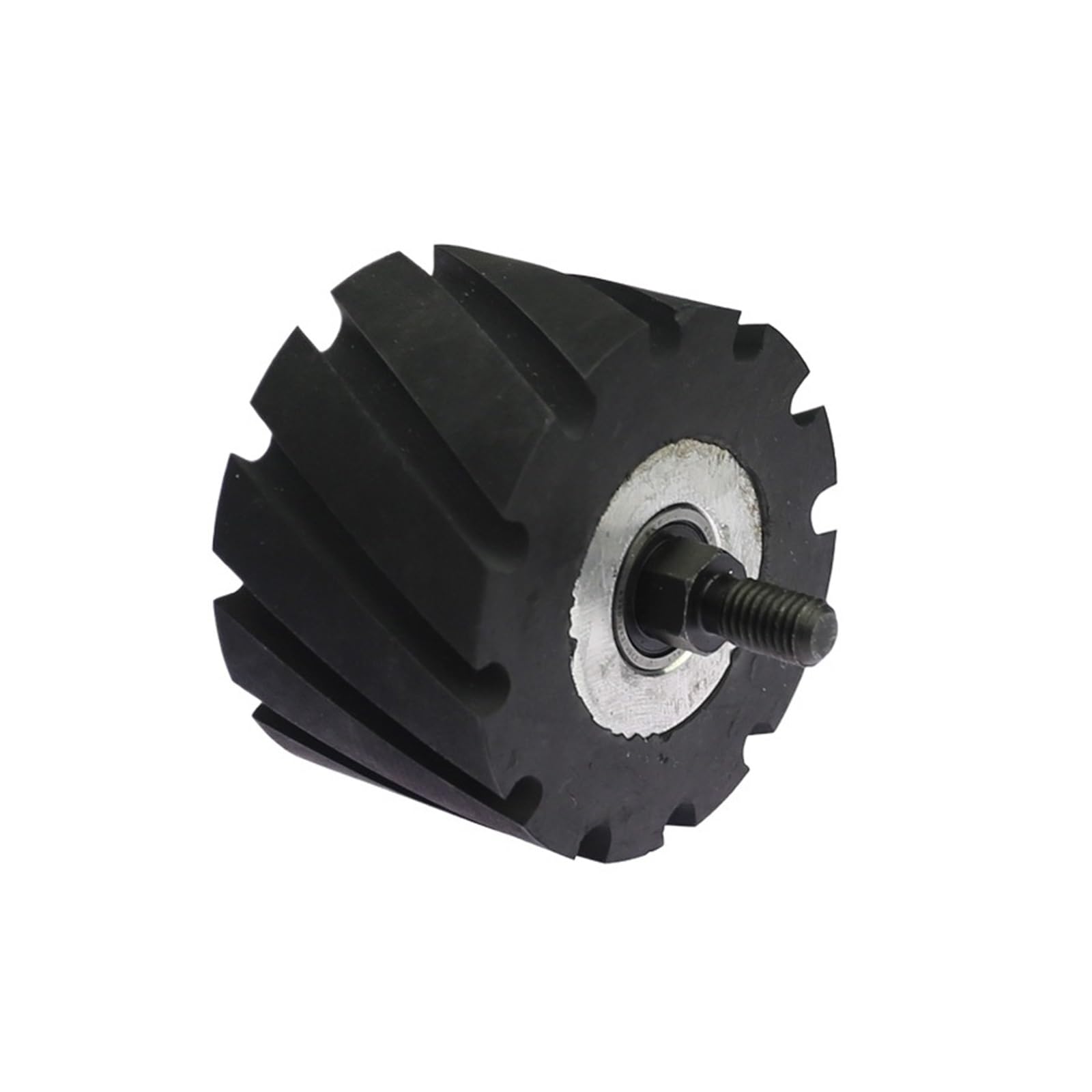 1 pezzo OD35/50/80mm Rullo ruota di contatto in gomma con albero M10 * 12mm Rettifica Levigatrice Smerigliatrice a nastro Parte(80mm Grooved)