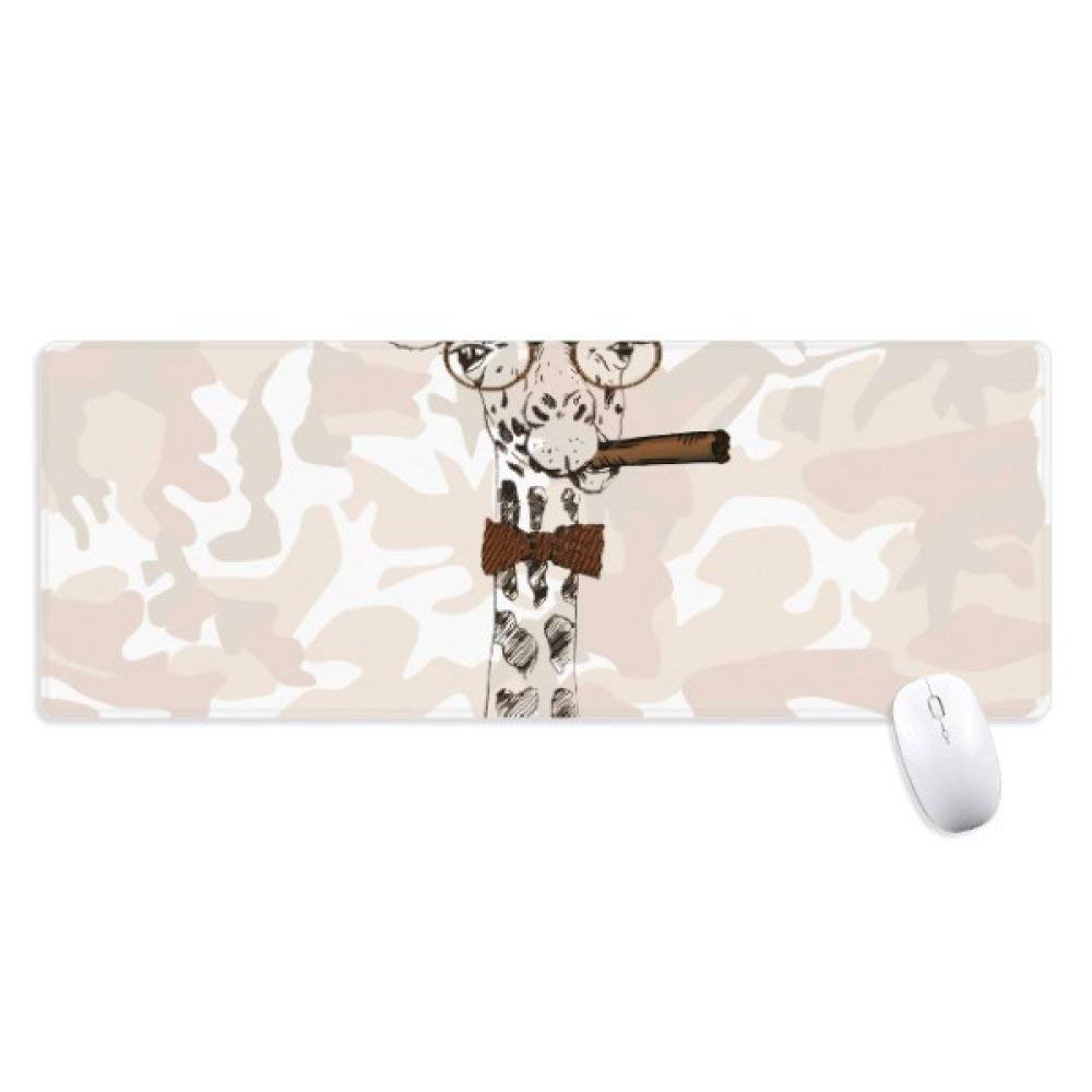 Deer Animal Head Artistic Effect Colourful Non-Slip Mousepad Large Extended Game Office titched Edges Computer Mat Gift