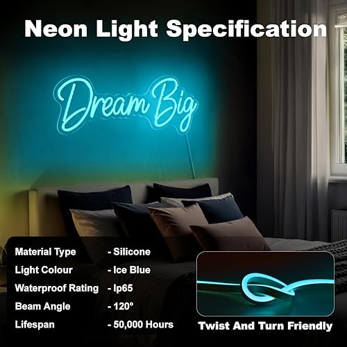Image of Forus 5 Meter LED Neon Strip Light - Ice Blue, Flexible Waterproof Rope Lights 16.4 Feet, Indoor Outdoor Diwali Decorative Cove Lighting, Home Office Shop Decor, Custom Names Signage, 1 Yr Warranty