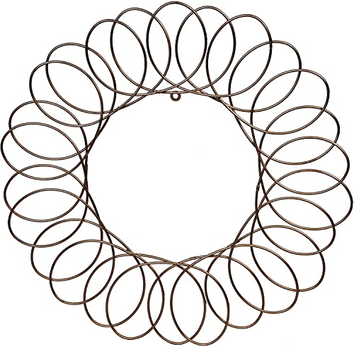 Red Co. Bronze Metal Wreath - Wall Mount Christmas Card Holder - 17" Dia