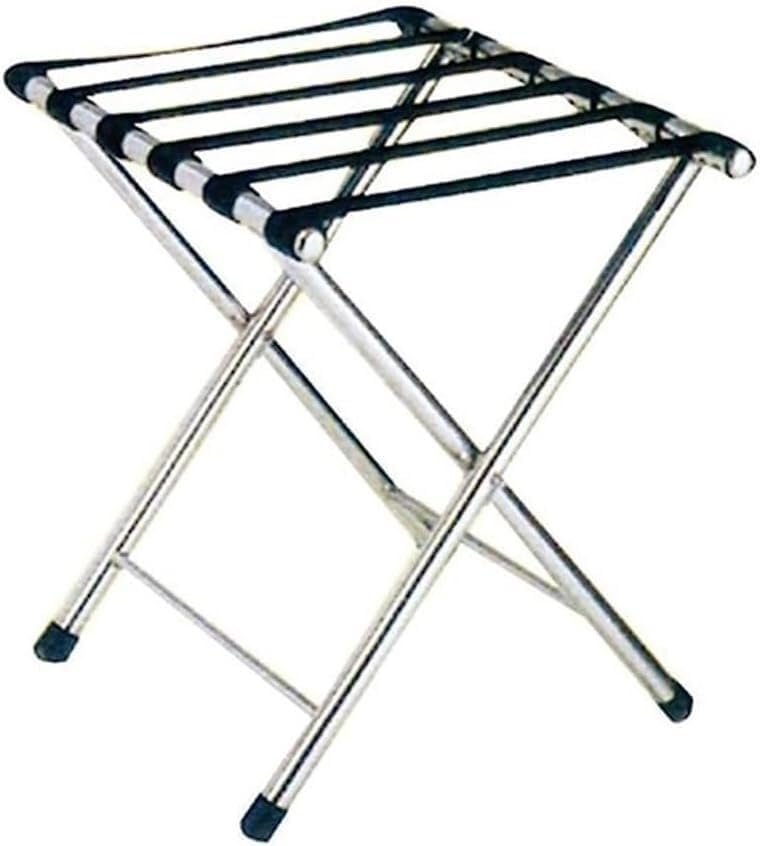 Folding Stainless Steel Suitcase Stand for Guest Room - Durable Luggage Holder, Space-Saving Design, Ideal Travel Accessory for Hotels and Homes