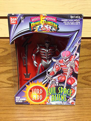Mighty Morphin Power Rangers - 1994 - Deluxe Evil Space Aliens - Lord Zedd Action Figure - Rare - Ban Dai - Unique Alien Weapon Included - Limited Edition - Collectible