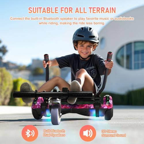 Image of LIEAGLE Hoverboard, 6.5 inch Self Balancing Scooter Hover Board with Bluetooth Wheels LED Lights for Kids Adults