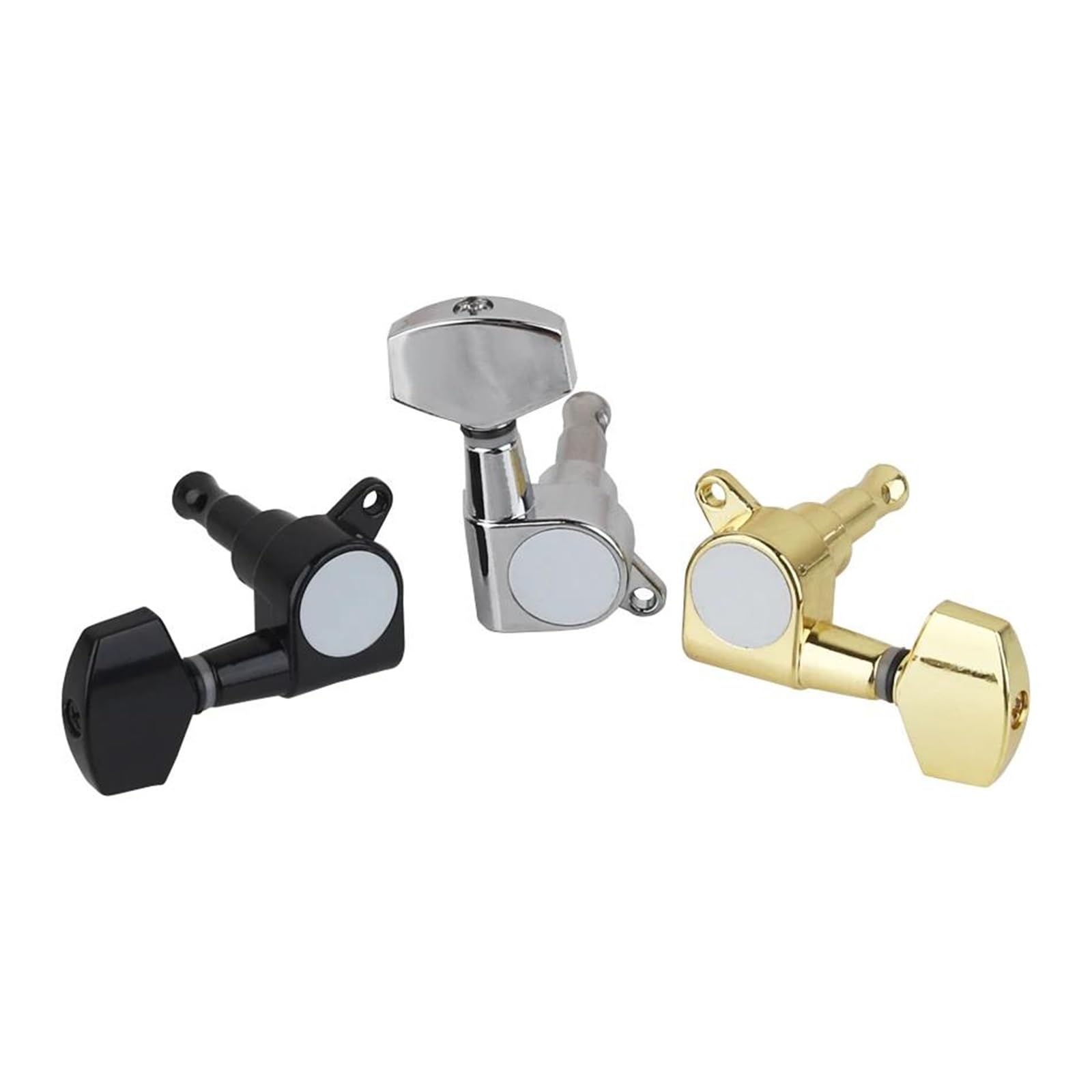 Clés D'accordage De Guitare Lot De 6 Mécaniques Carrées Scellées 3L3R Pour Guitare Électrique Ou Acoustique(Gold)