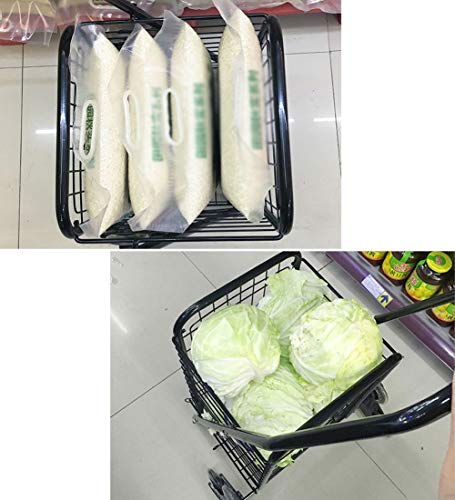 QIANGDA-Handwagen Einkaufstrolley Einkaufswagen Treppensteiger Die Gealterten Supermarkt-Einkaufswagen Korb Metallrahmen… – Bild 6