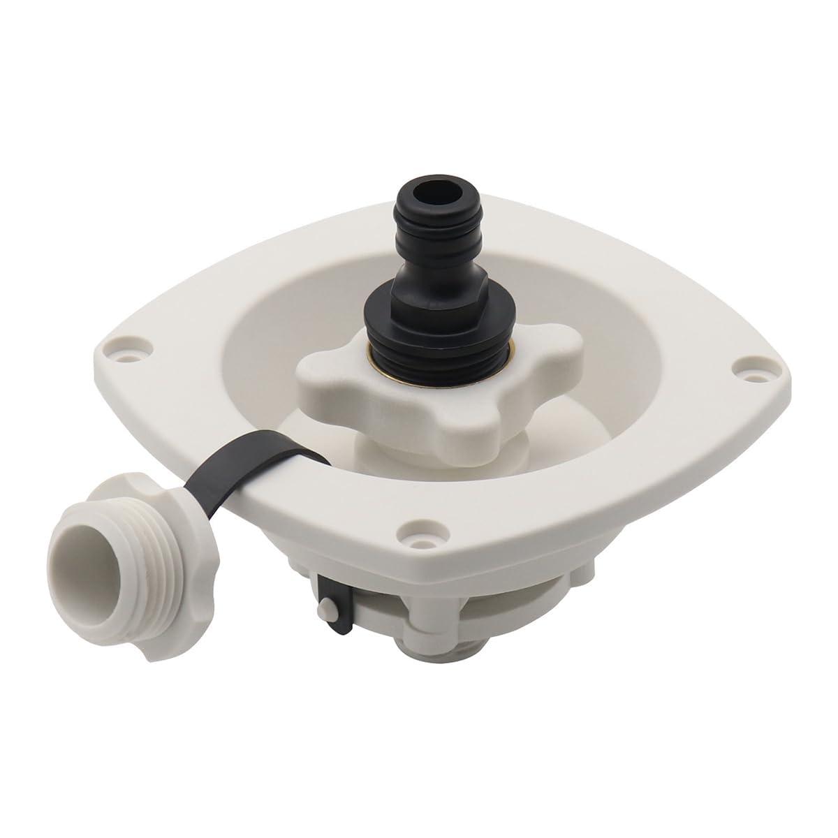 Namvo Entrée d'eau de Rechange pour Camping-Car, entrée de Remplissage d'eau avec clapet Anti-Retour, Pression d'eau régulée en Toute sécurité, Connexion Facile pour Camping-Car, Bateau (Blanc)