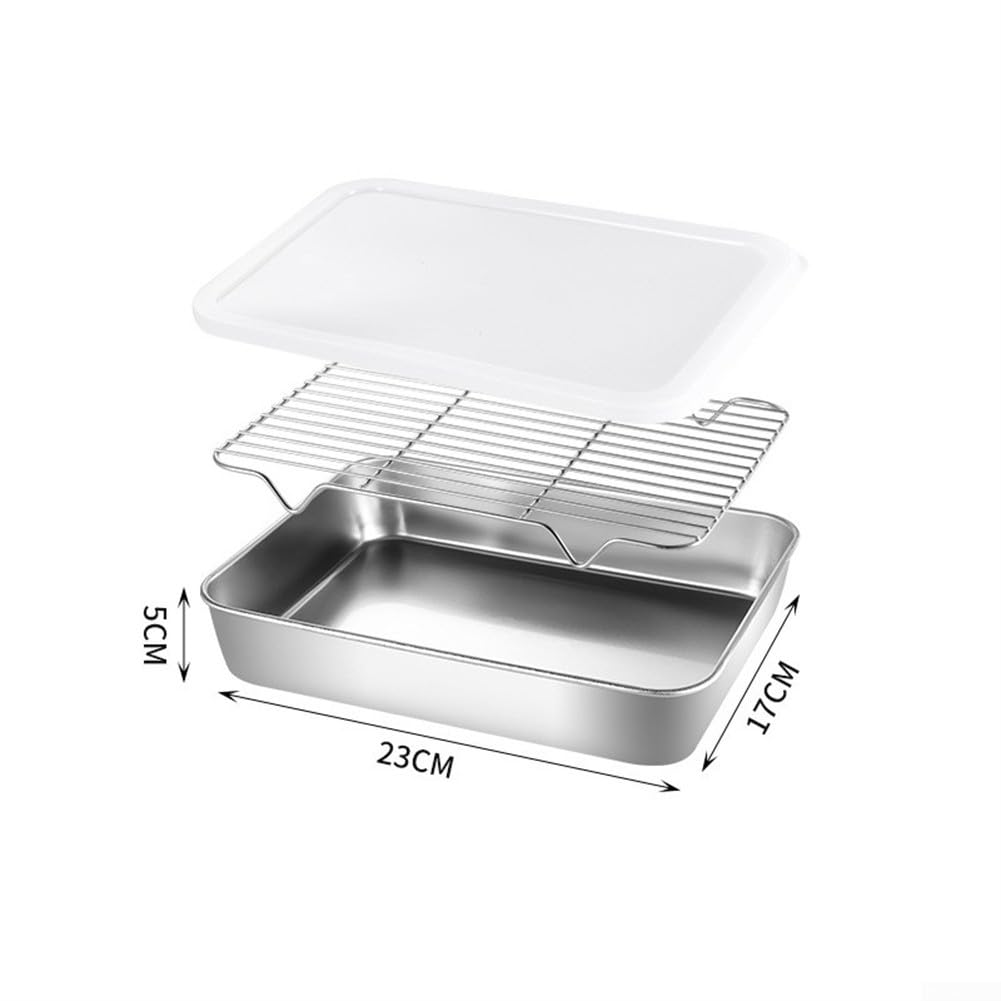 Backblech-Set mit Kühlgitter – langlebiges Edelstahl-Backgeschirr für das Backen zu Hause, einfache Reinigung, ideal für Kekse und Gebäck