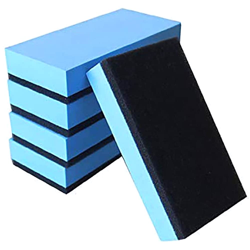 Menqind 10Pcs Car Polishing Sponges, Car Ceramic Coating Cleaning Sponge, Glass Nano Wax Coat Applicator Polishing Pads For Washing Car Care Sets