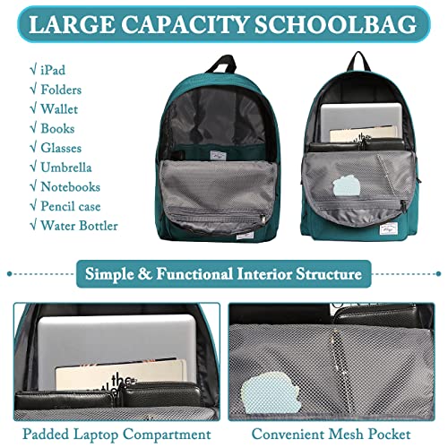 Kasqoschoolbackpack156inchclassiclightweightwaterresistantbackpackformenwomenteensgirlsboyskidstoschoolcollegetravelworkgreen Urban Country Home Decor Kasqo school backpack 156 inch classic lightweight water resistant backpack for men women teens girls boys kids to school college travel work green urban country home decor