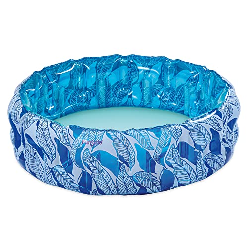 Funsicle 66in x 18in Round Sapphire Tropics Funcuzzi Inflatable Plunge Pool, Adult-Sized for Above-Ground Pool