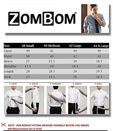 Image of Zombom Men's Striped Regular Fit Shirt
