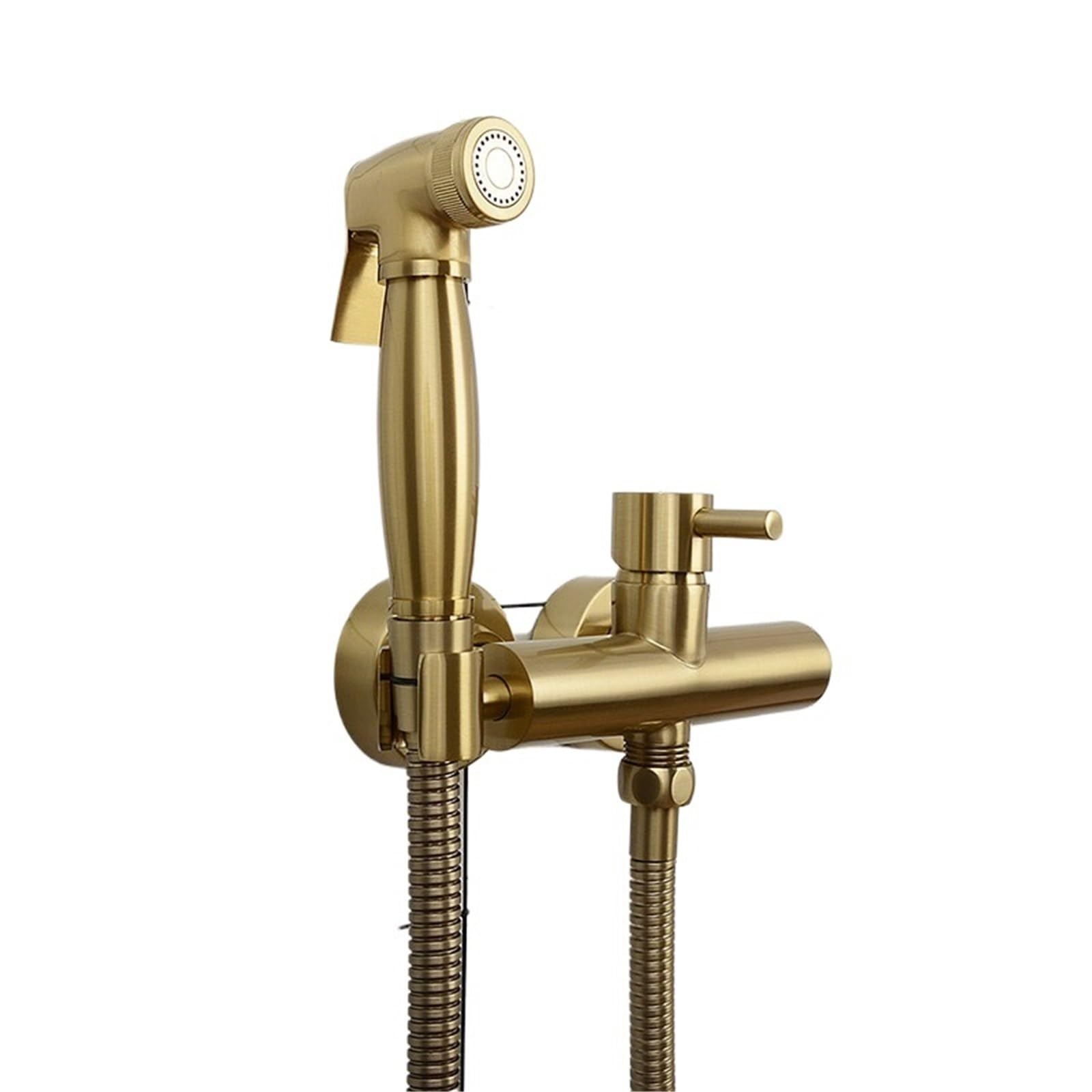 Kit rubinetto bidet caldo/freddo oro spazzolato