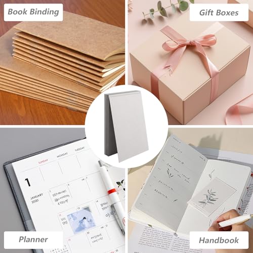 LOPYXBR 50 Blatt Graupappe A4, Buchbinderpappe 1,5 mm, Bastelkarton DIN A4 21 x 29,7 cm, Graukarton für Buchbinden, Basteln, Modellbau, Kalender, Verpackungskarten, Bastelkarton