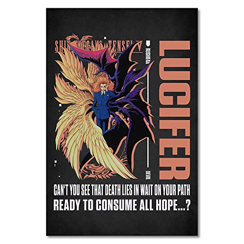 Monicart ShinMegamin Tensein Lucifers Can t You See That Death Lies in Wait On Your Path Ready to Consume All Hope Gaming Gifts for Fan Video Game Wall Art Poster
