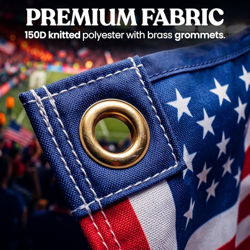 Lot de 48 drapeaux de 0,9 x 1,5 m grand format pour extérieur et mât