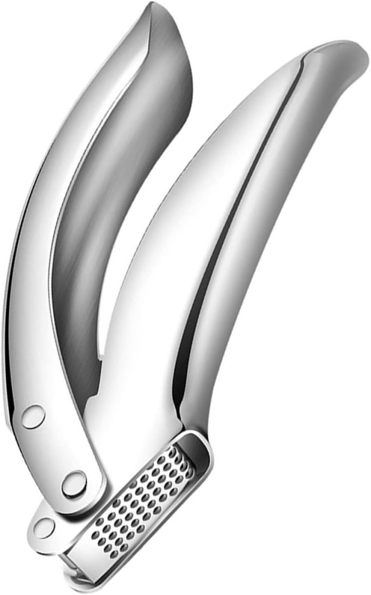 Cabilock 1Pc Stainless Steel Garlic Press Manual Garlic Squeezer for Kitchen Ginger Practical Kitchen Tool for Prep