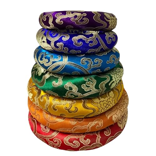 Meetaria 7 Pieces Handmade Singing Bowl Cushion Set, Singing Bowl Accessory Pillow Pad for 6-12 Inch...