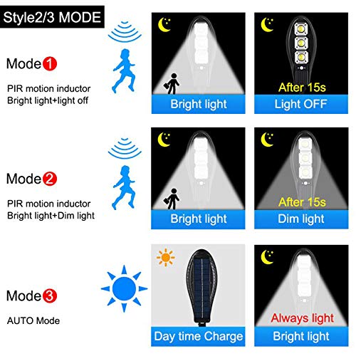 gazechimp Solares Externas 60 LEDs 3 Modos de Iluminação, de Segurança com Sensor de ， IP65 à D'águ