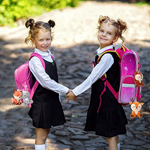 Aoriher 6 Stück Mini Kuscheltier 10 cm Mini Plüschtiere Waldtieren Stofftiere Kleine Geschenke für Kinder Kleines Kuscheltiere Schlüsselanhänger für Party Mitgebsel Kindergeburtstag Weihnachten